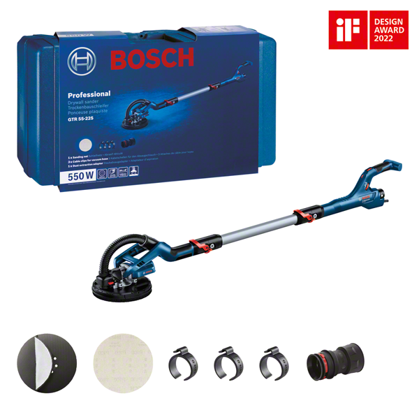 Szlifierka do gładzi „Żyrafa” — Bosch Professional GTR 550 / 550 W / 225 mm